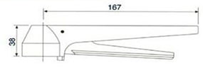Butterfly valve 12-position handle – drawing