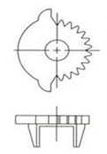 12-position handle – drawing of the locking mechanism