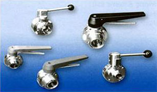 Butterfly valves with clamp ends and 4-position handle