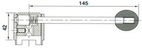 Stainless 4-position butterfly valve handle – drawing