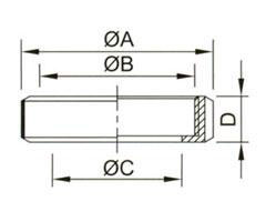 DIN round nut DIN-13R – drawing