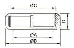 SMS nut with 6 slots SMS-13R – drawing