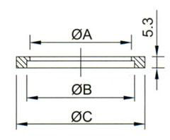SMS seal ring, L type – drawing